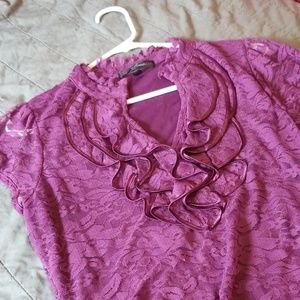 Juniors HeartSoul Purple Cap Sleeve Blouse. XL